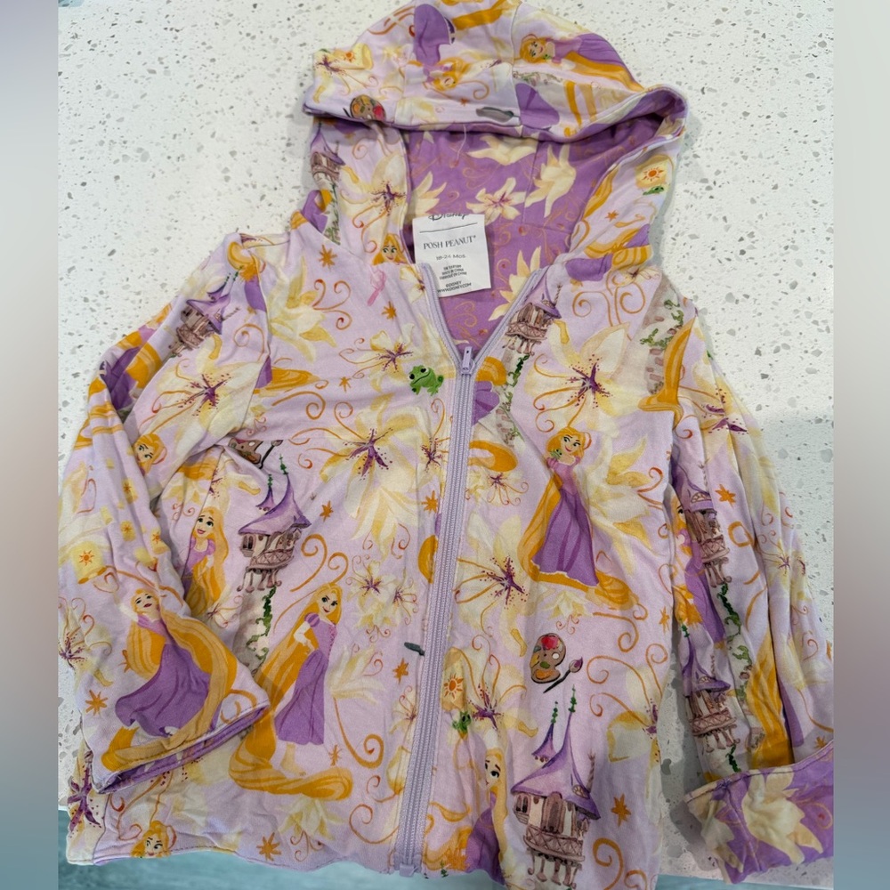 Posh Peanut Disney Rapunzel Hooded Zip Jacket -Reversible